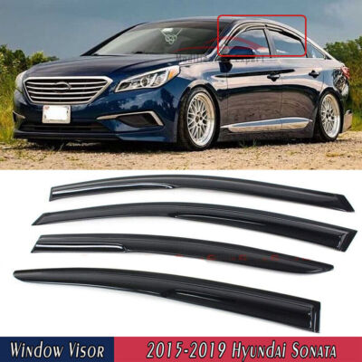 For Hyundai Sonata 2015-2019 Window Vent Visor Sun Shade Rain Deflector Guards*