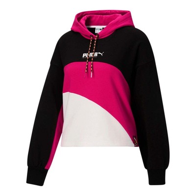 

Puma City Lights Track Logo Pullover Hoodie Womens Black Casual Athletic Outerwe, Черный, Puma City Lights Track Logo Pullover Hoodie