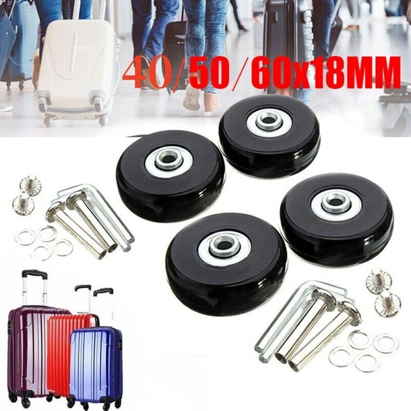 2/4pcs Replacement Travel Suitcase Wheels Axles Repair Kit Dia.40mm/50mm/60mm