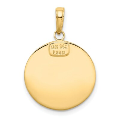 Pre-owned Superdealsforeverything Real 14kt Yellow Gold Saint Christopher Medal Pendant