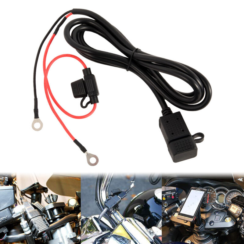 2.1A USB Motorrad Ladegerät Steckdose Buchse Power Adapter 12V-24V Wasserdicht