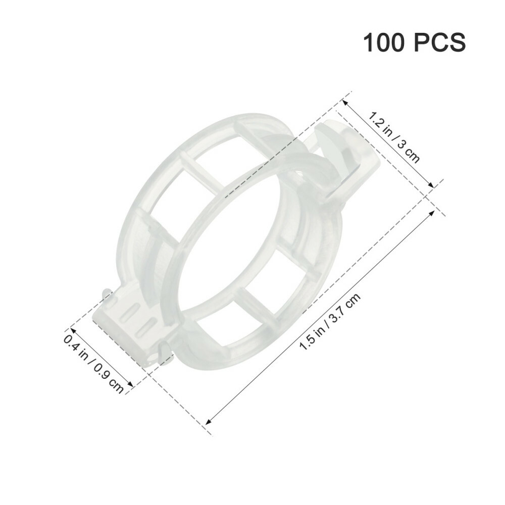 OUNONA 100PCS Plant Support Clips Vine Vegetable Flowers Buckle for Orchard
