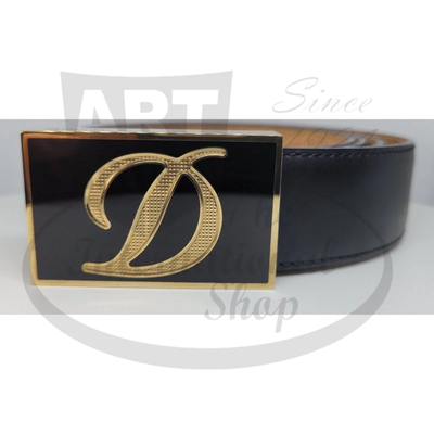 Pre-owned St Dupont S.t. Dupont Line D Heritage Belt Chinese Lacquer And Yellow Gold Finish 051210