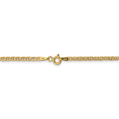 Pre-owned Superdealsforeverything Real 14kt Yellow Gold 2.40mm Semi-solid Anchor Chain; 20 Inch