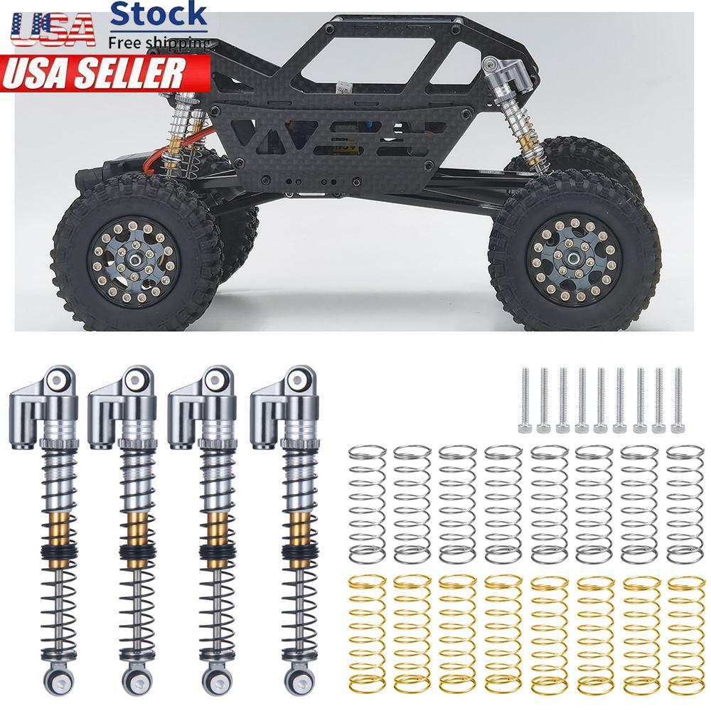 +53mm 4PCS 1/24 RC Shock Absorbers Oil Dampers Metal for Axial SCX24 Crawler Car