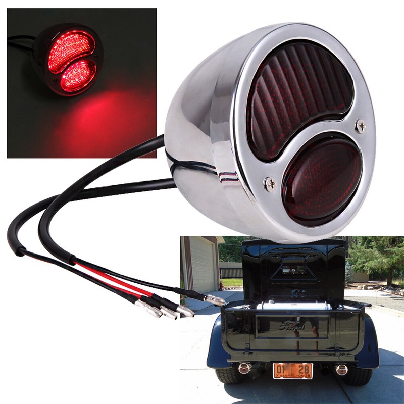 LED Tail Light Duolamp Lamp Red For Ford Model A 1928-1931 Harley
