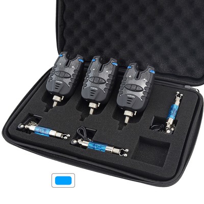 3 Carp Fishing Bite Alarm and Swinger Set Water Resistant LED Fishing Indicator