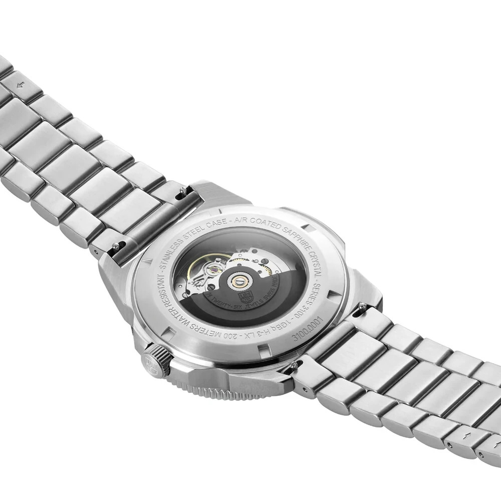 Pre-owned Luminox Xs.3104 Pacific Diver Automatic Dive Swiss Watch, 42mm Sapphire Glass