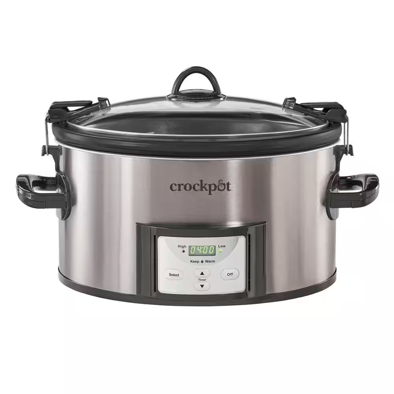 7-Qt. Black and Stainless Steel Cook and Carry Digital Count