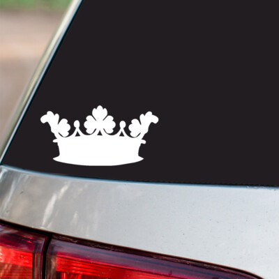 Crown Sticker Royalty Princess Queen S16 all chrome & regular vinyl colors