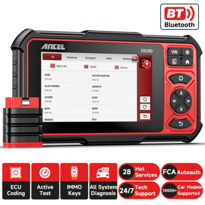 ANCEL DS300 Bidirectional Car Scanner Wireless OBD2 Diagnostic Tool K~y Coding 