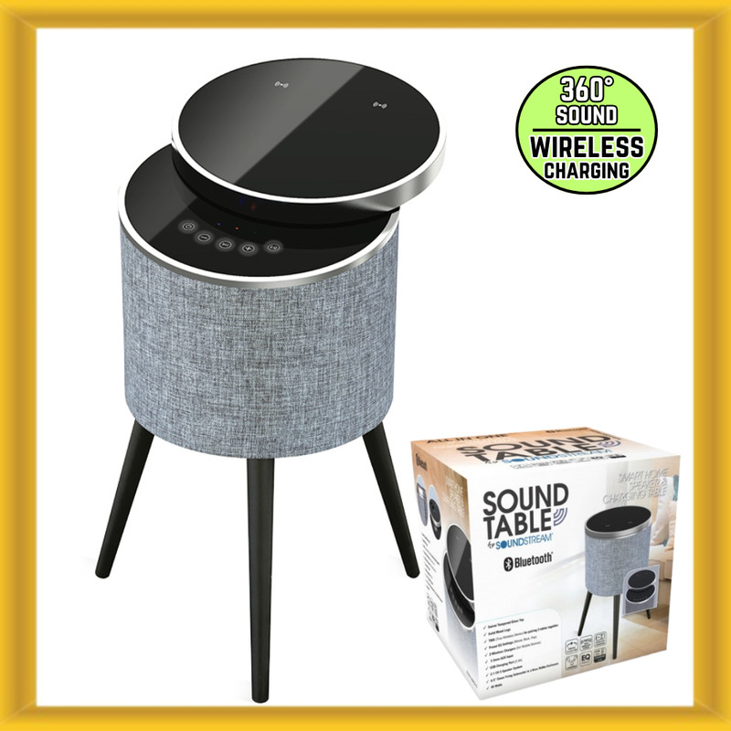 Soundstream STSW-180MCM-G Smart Home Speaker and Charging Table with Swivel