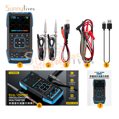 2C23T 2CH Handheld Digital Oscilloscope Multimeter + Function Signal Generator