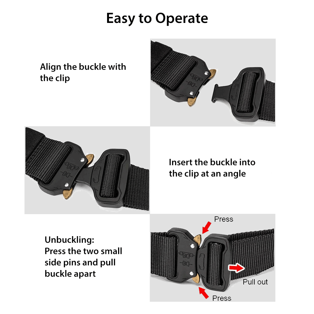 Men's Casual Military Tactical Belt Army Security Adjustable Quick Release Belt