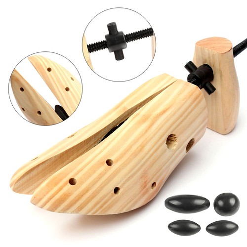 2-Way Wooden Shoe Stretcher Widener Adjustable Size US 6.5 - 10 For Woman Men