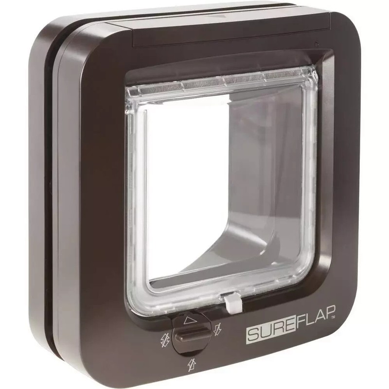 Sureflap Mikrochip Cat Door Katzenklappe Braun
