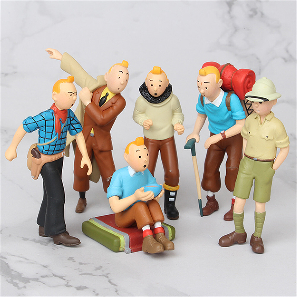 6 Pcs Cake Topper Decor Cartoon