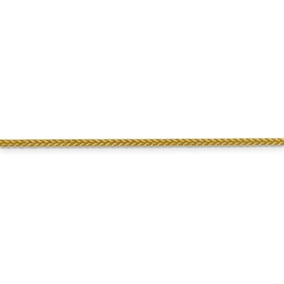 Pre-owned Superdealsforeverything Real 14kt Yellow Gold 2mm Semi-solid 3-wire Wheat Chain; 18 Inch; Lobster Clasp