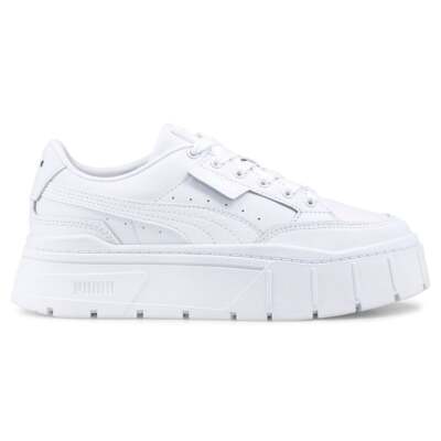 

Puma Mayze Stack Leather Platform Женские белые кроссовки Повседневная обувь 38441201, Белый, Puma Mayze Stack Leather Platform