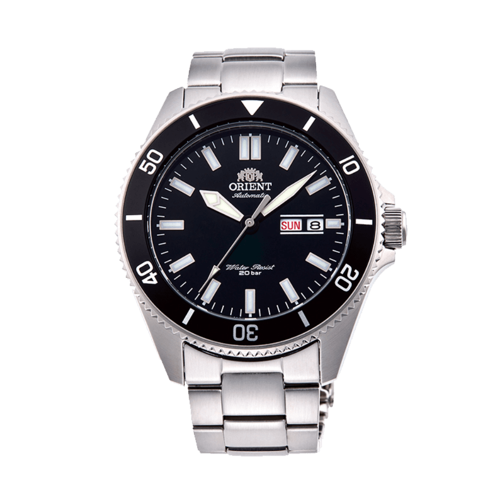 Pre-owned Orient Kano Diver Mechanical Watch Day Date Black Dial Aa0008b Made In Japan