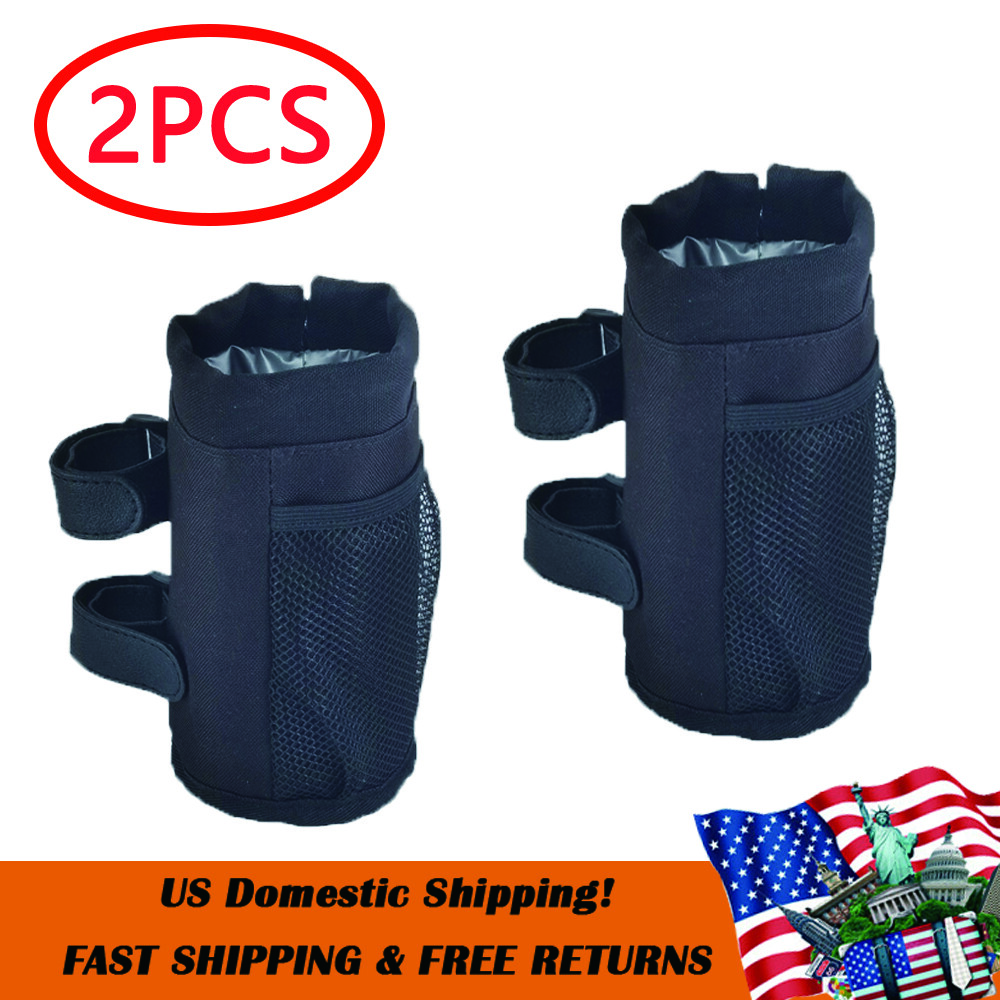 CV 2X Nylon Bottle Holder Water Drink For Wheelchair Bike Walker Stroller q01