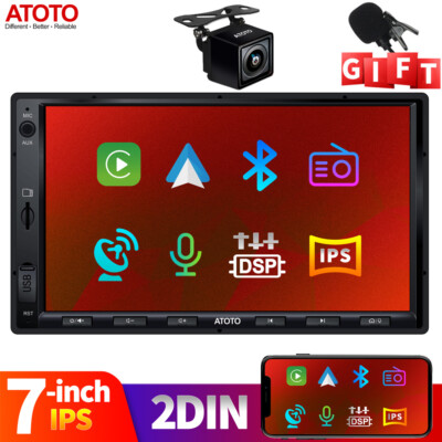 ATOTO F7 WE Car Stereo GPS 7'' 2DIN Wireless CarPlay&Android Auto +HD Rear Camera