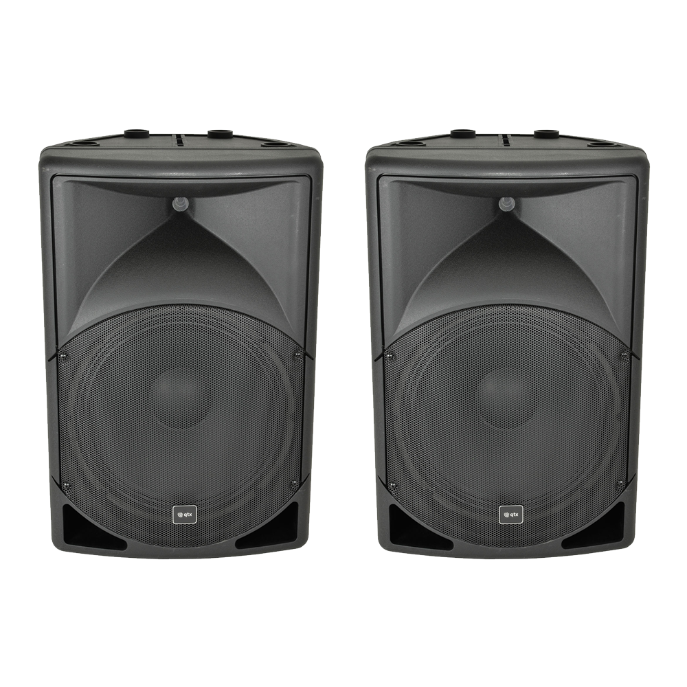 2x QTX qs15 passive 15" Lautsprecher 700w PA System ABS DJ Disko ...