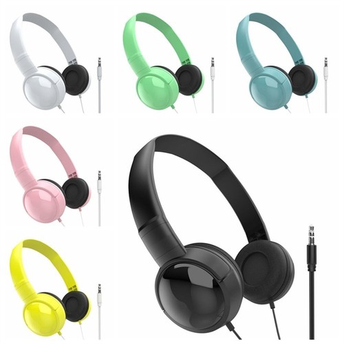 3.5mm Headset Wired Headphones Music Stereo Over Ear Sport Headphone