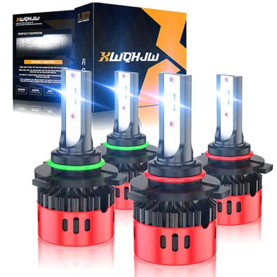 9005 & 9006 LED Combo Headlight Bulbs High Low Beam Kit 6000K Xenon Super White
