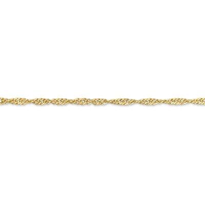 Pre-owned Superdealsforeverything Real 14kt Yellow Gold 2.75mm Lightweight Singapore Chain; 10 Inch; Lobster Clasp