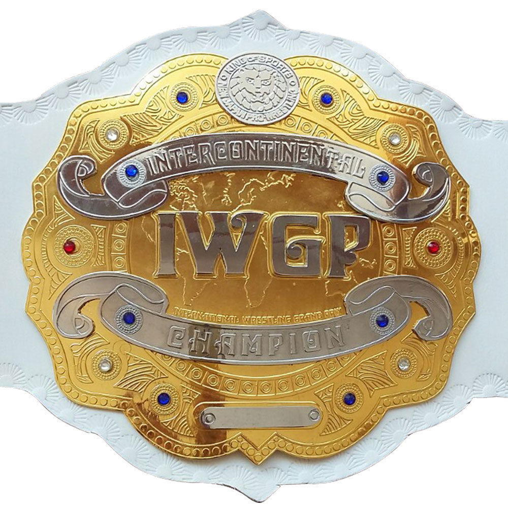 IWGP Intercontinental Championship Belt Replica Dual Plate Belt 2MM/4MM Size - Picture 2 of 4