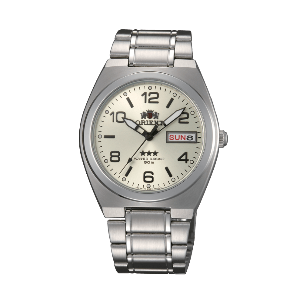Pre-owned Orient Rare  3 Stars Automatic Luminous Hands Ab08003c Beige Dial Made In Japan