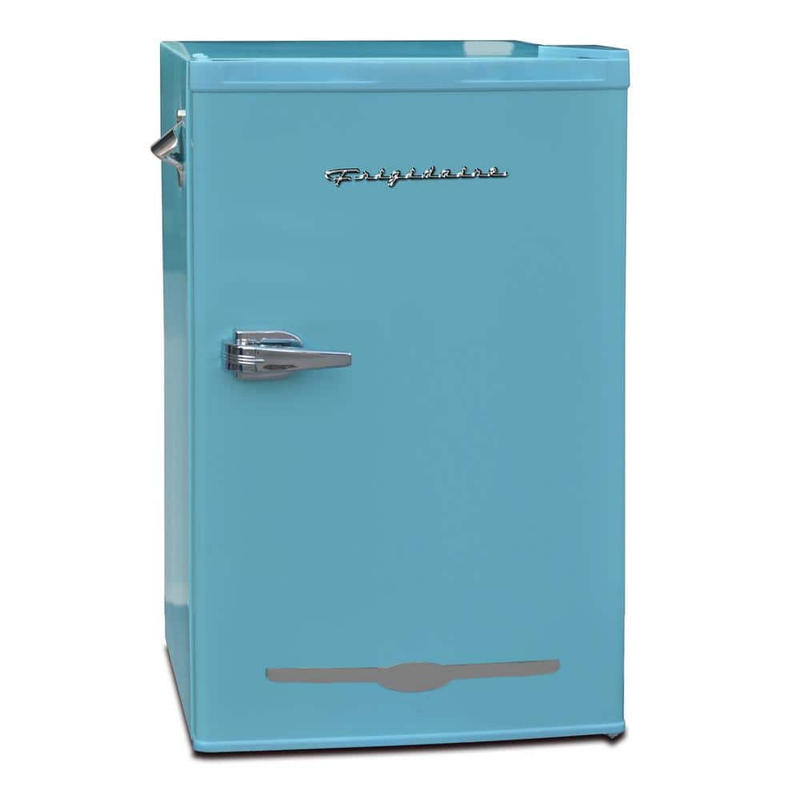 Stylish Retro With Built-in Bottle Opener 3.2 Cu. Ft. In Blu