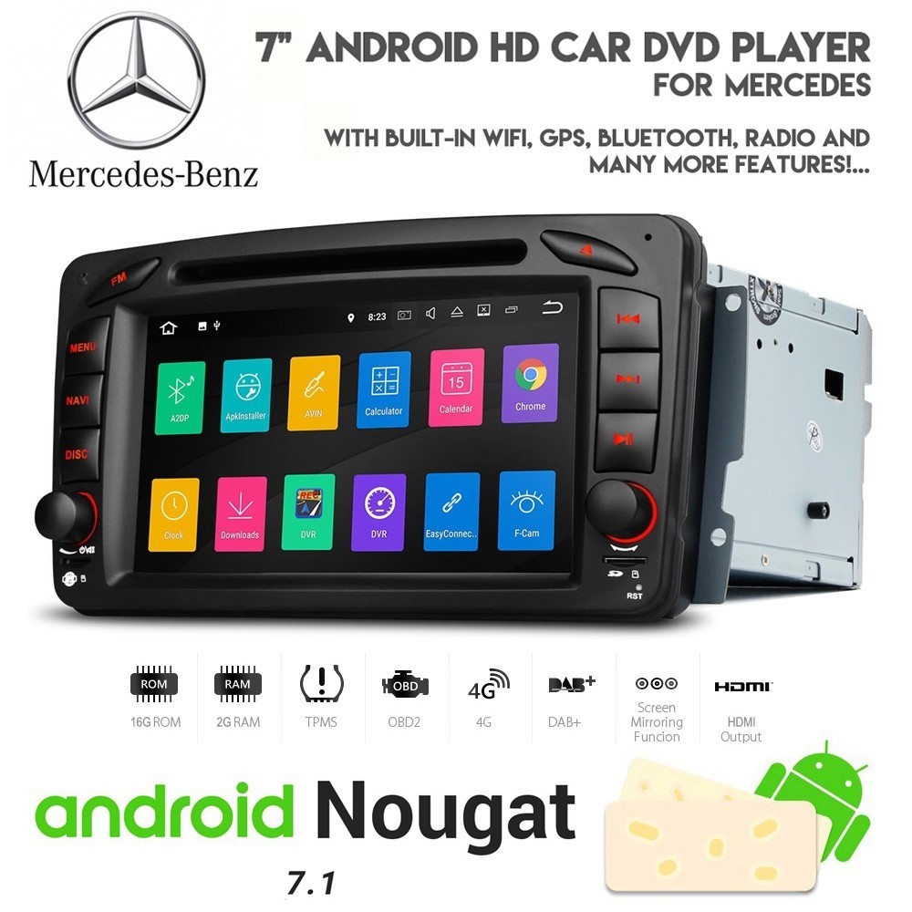 Mercedes CLK C Class Android Bluetooth CD DVD HD WiFi GPS Navigation