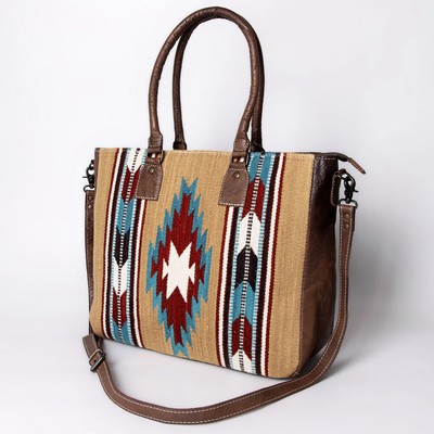AD American Darling Tote Saddle Blanket Genuine Leather women bag western