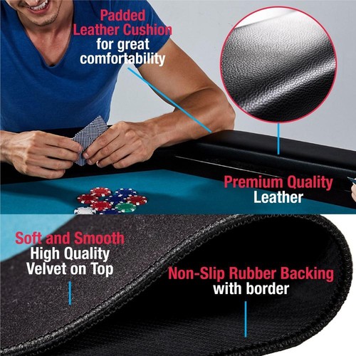 MD Sports Premium Air Powered Hockey with Portable Poker Mat, Strong Flow,...