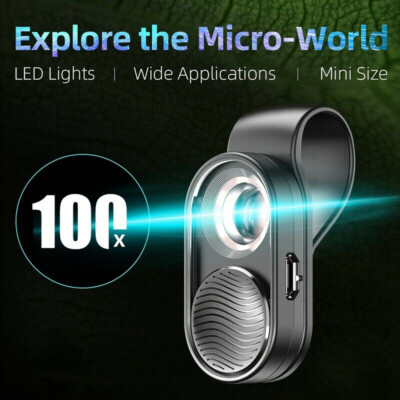 APEXEL 200X Magnification Mini Microscope With LED CPL Lens for iPhone Android