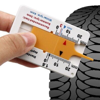  0-20mm Car Depth Indicator Wheel Tire depth gauge Tyre Tread Depthometer 