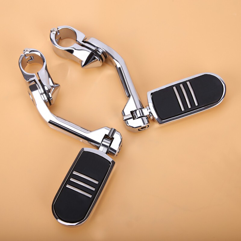 Motorcycle Highway Foot Pegs Pedal Footrest / Mount For Harley Softail Dyna