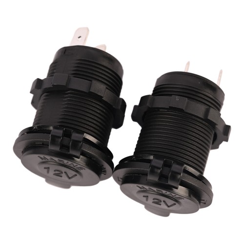 2pcs 12V Cigarette Lighter Socket Power Outlet Receptacle Plug or Car Marine ATV