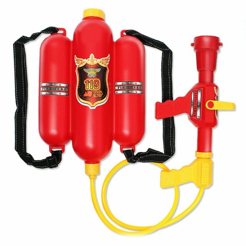 Firefighter Fireman Backpack Water Gun Toy For Kids Water Squirt Outdoor Summer
