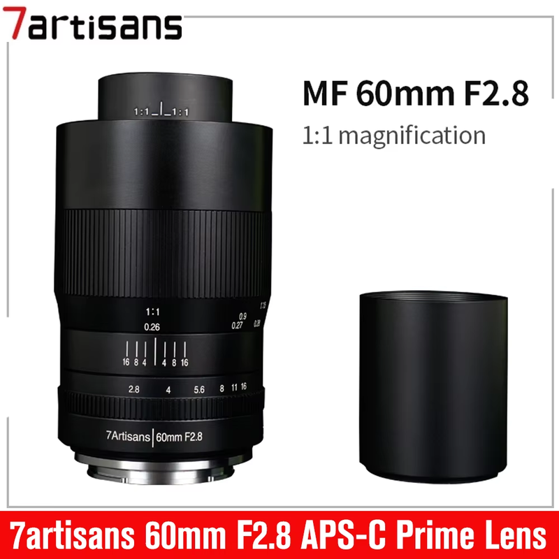 7artisans 7 artisans 60mm F2.8 1:1 Magnification Macro MF Prime Lens For Canon E