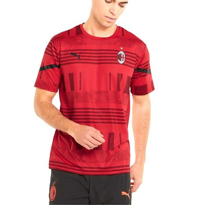 

Мужская футбольная майка Puma Acm Prematch с круглым вырезом и короткими рукавами, размер  76505302, Красный, Puma Acm Prematch Crew Neck Short Sleeve Soccer Jersey