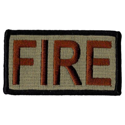 FIRE Duty Identifier Tab Black Border First Responder / USAF OCP Air Force Patch