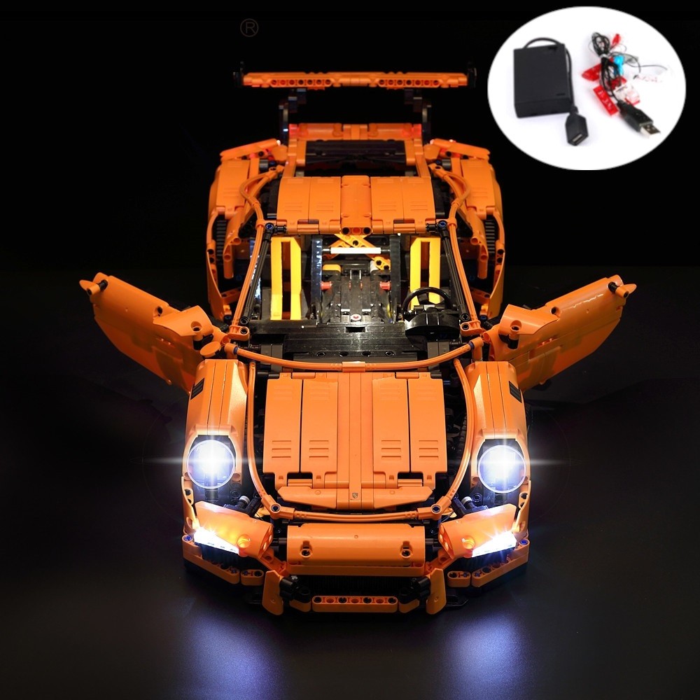 LED licht set kit Beleuchtungsset Akku Box für Lego Porsche 911 GT3 RS 42056