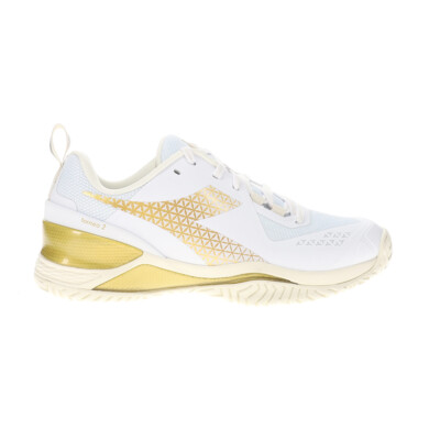 Diadora Blushield Torneo 2 Ag Tennis Womens Gold, White Sneakers Casual Shoes 1