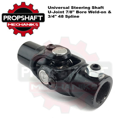 Universal Steering Shaft U-Joint 7/8'' Bore Weld-on & 3/4'' 48 Spline