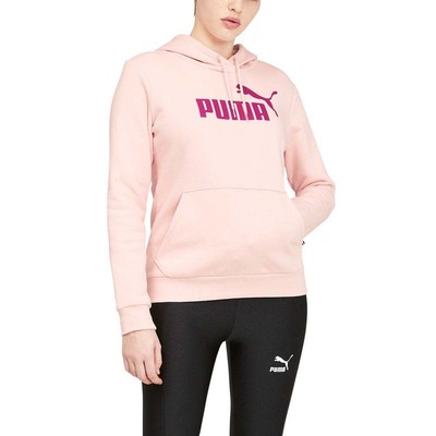 

Puma Essentials Logo Pullover Hoodie Женская розовая повседневная верхняя одежда 846860-16, Розовый