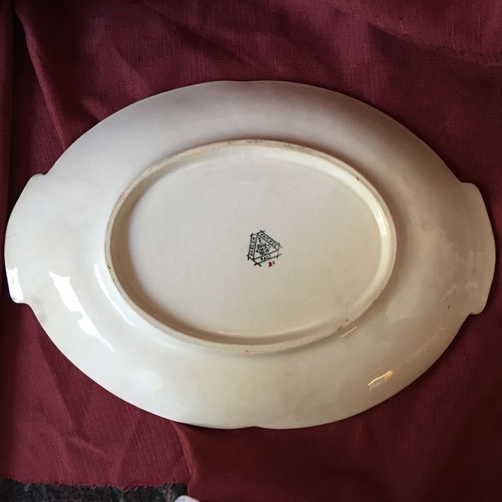 Antique Chesapeake Pottery David Haynes  Majolica Raspberries Platter