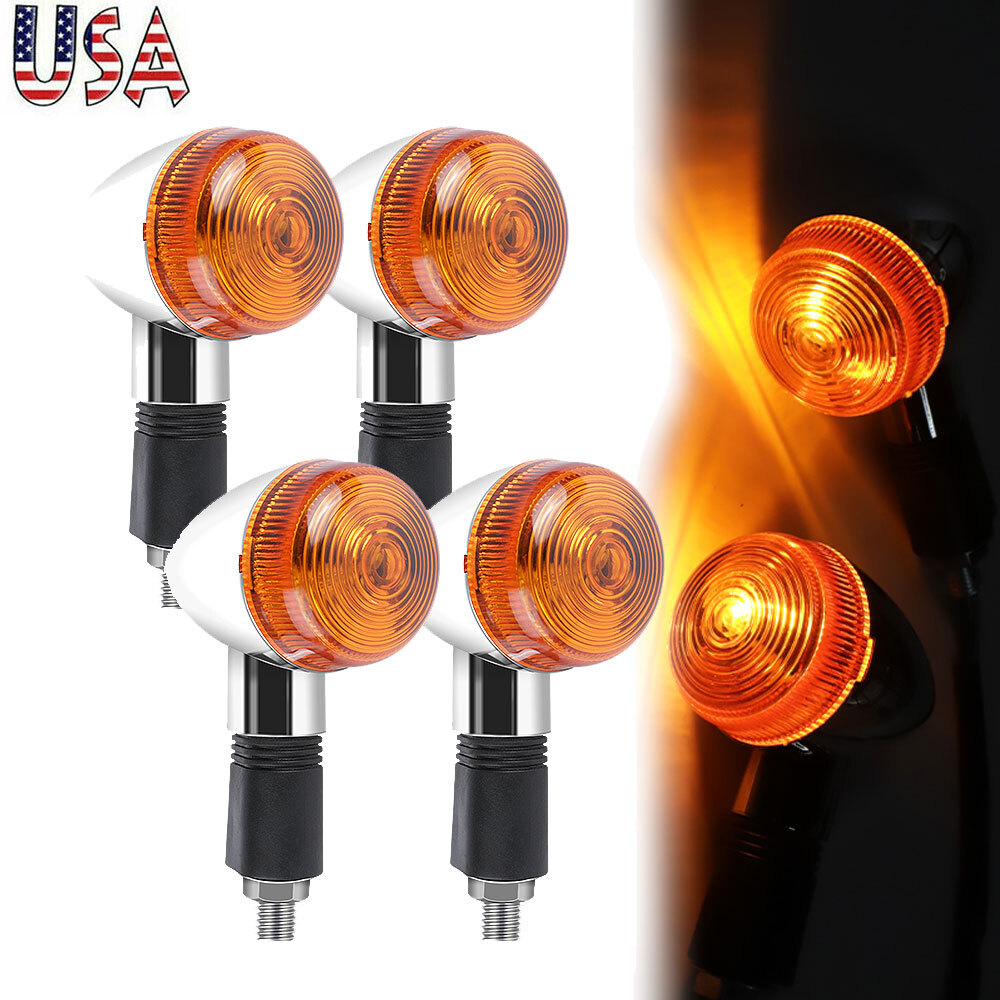Front + Rear Turn Signal Lights Fit For Kawasaki Vulcan 750 